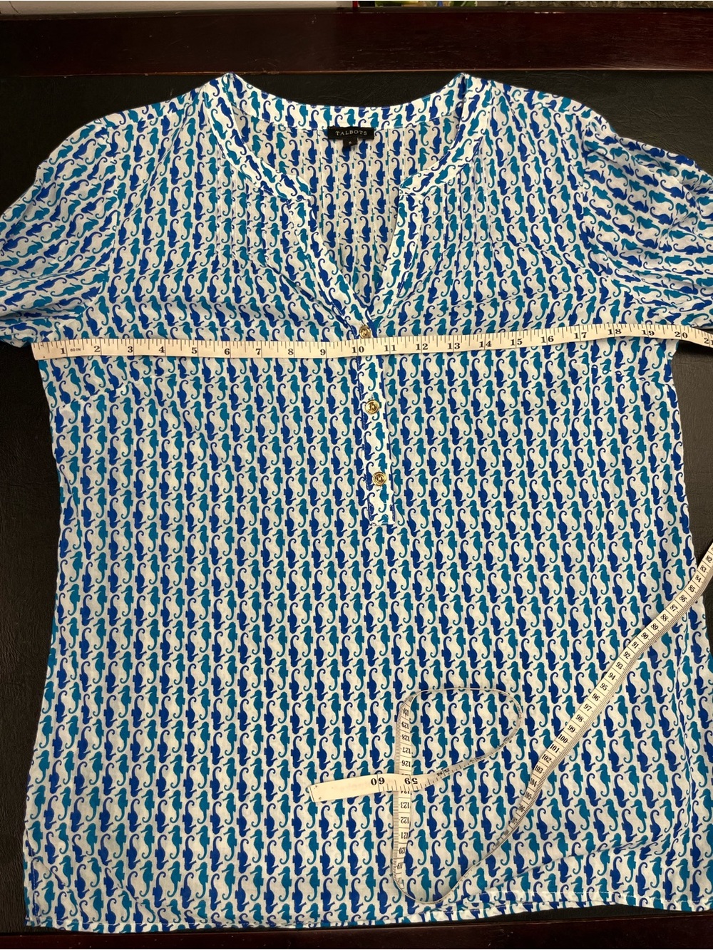 Talbots seahorse blouse 20” p2p - Picture 8 of 9